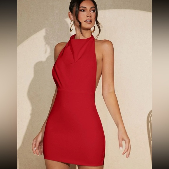 Solid Backless Dress 🥂 - Picture 1 of 5